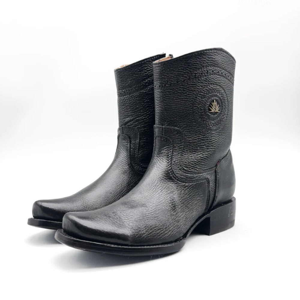 NEW Men's Agave Cowboy Boot Black Deer Venado size 7.5